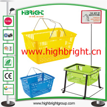 Steel Wire Handle Grocery Store Shopping Basket